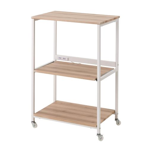 【送料無料】武田コーポレーション 【収納ラック・棚・キャスター付き・コンセント付き】 ヴィンテージナチュラル 60×40×89.5CM ヴィ