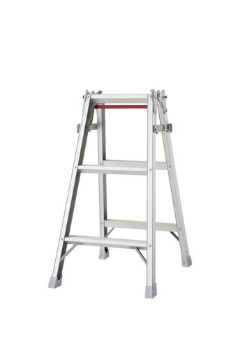 【送料無料】長谷川工業(HASEGAWA) はしご兼用脚立(ワンタッチバー付) 3段 RD-09C (0.81M) (10927) シルバー