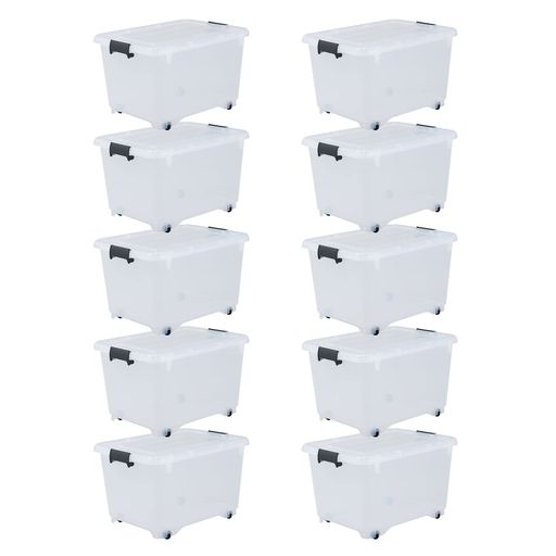 【送料無料】JEJアステージ(JEJ ASTAGE) 収納ボックス 衣類収納 コロモ深型 奥行50CMタイプ クリア フタ・コロ付き 日本製