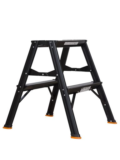 【送料無料】TRUSCO アルミ製踏台 2段 高強度型 黒 TSAF2BK