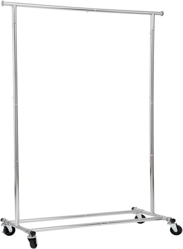 【送料無料】DRM 業務用ハンガーラック 横伸縮幅108-160CM 耐荷重110KG パイプハンガー 頑丈 丈夫 シルバー (幅108-1