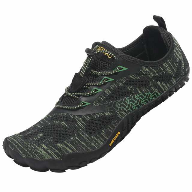 SAGUARO ベアフット ランニングシューズ ポータブル フィットネスシューズ 柔軟 超軽量 通気性(グリーン,24.5cm)の通販は
