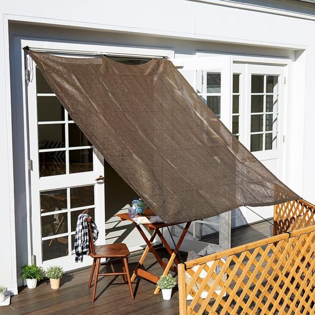 アイメディア サンシェード 日よけシート 180×240cm よしず柄 すだれ オーニング 日よけスクリーン 遮光 遮熱 西日対