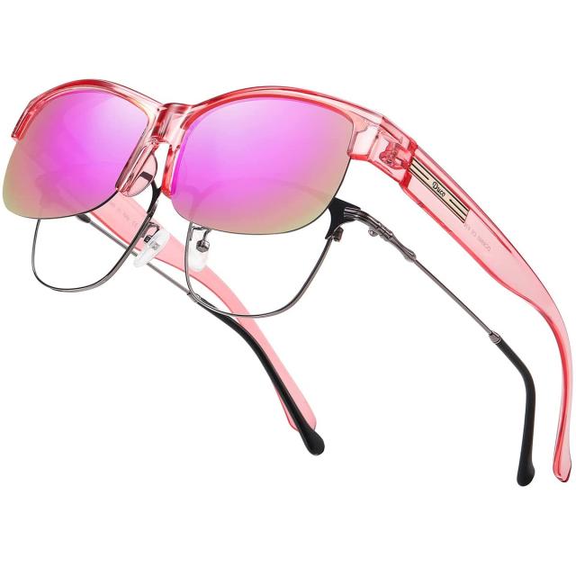 DUCO メガネの上から掛けられる オーバーサングラス めがね さんぐらす 偏光レンズ UV400 紫外線カット 花粉サングラスの通販は