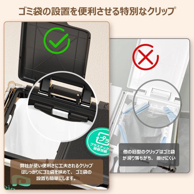 佐藤さん専用 送料無料】ゴミ袋ホルダー 3分別*30L ゴミ箱 ふた付き レジ袋を