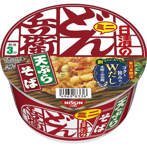どん兵衛 天ぷらそばミニ (東) 日清食品 カップ麺 46G×12個