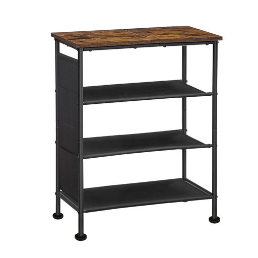 【送料無料】DRUVIA シューズラック 靴箱 スリム 下駄箱 靴 箱 収納 玄関 収納 4段 防水 靴棚 省スペース サイドポケット付き