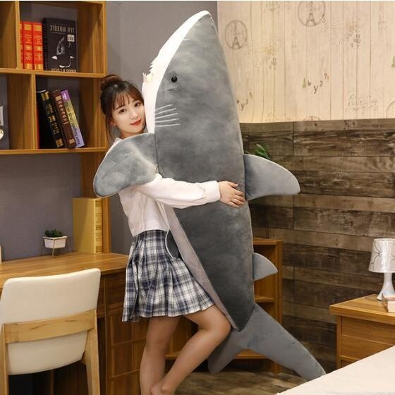 サメぬいぐるみ 魚 巨大 抱き枕 大きい 可愛い動物 寝枕 特大 ふわふわ ぬいぐるみ 女の子 海洋生物 プレゼント 置物 店飾り サメ_1