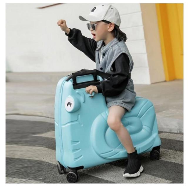 スーツケース 機内持ち込み 軽量 かわいい ssサイズ キャリーバッグ 座れる木馬形 おしゃれ 子供 キャリーケース 耐荷重80kg 1-6歳適用 suitcase 小型 旅行バッグ 修学旅行 国内旅行 日帰り_3