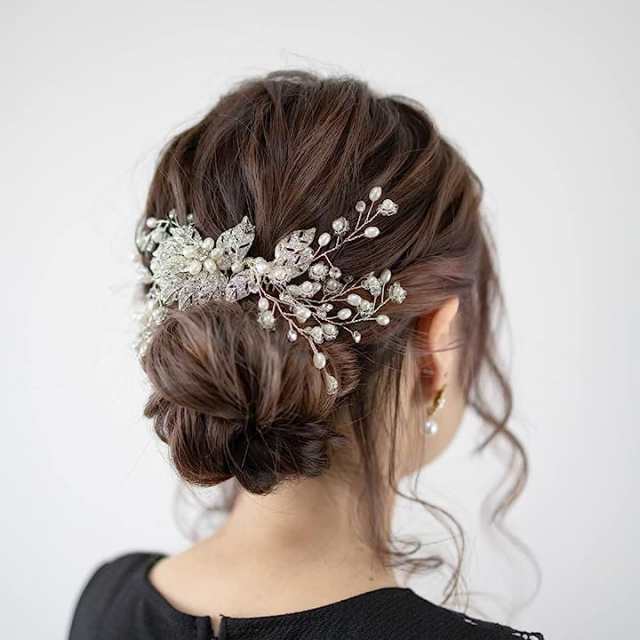 ヘアアクセサリー 髪飾り ヘッドドレス パール ウエディング 結婚式