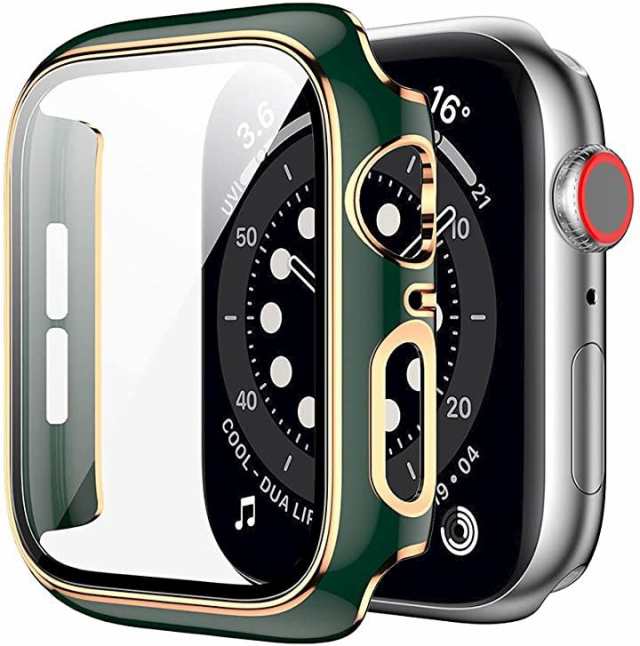 アップルウォッチ カバー apple watch ケース 高級仕様 緑( 緑+ローズ