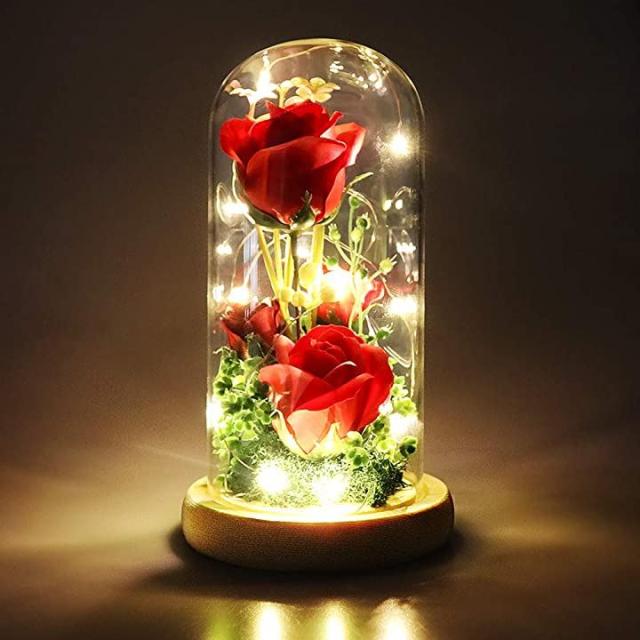 ソープフラワー 枯れない花 造花 花束 バラ 石 花 石 フラワー 贈り物 ギフト Led Led 赤いバラ の通販はau Pay マーケット ホリック