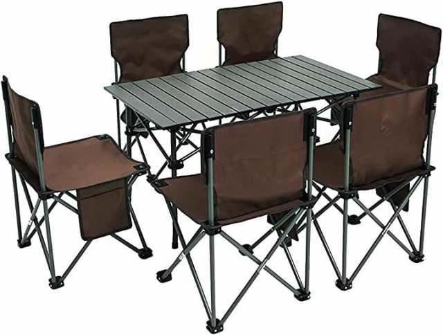 アウトドア テーブル チェア 7点セット キャンプ テーブルセット 折りたたみ イス( チェア6脚・テーブル1脚) 公式通販オンライン 