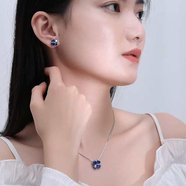 JIANGXIN 誠実希望愛幸運四つ葉のクローバー女性 5.04ct 9月誕生石