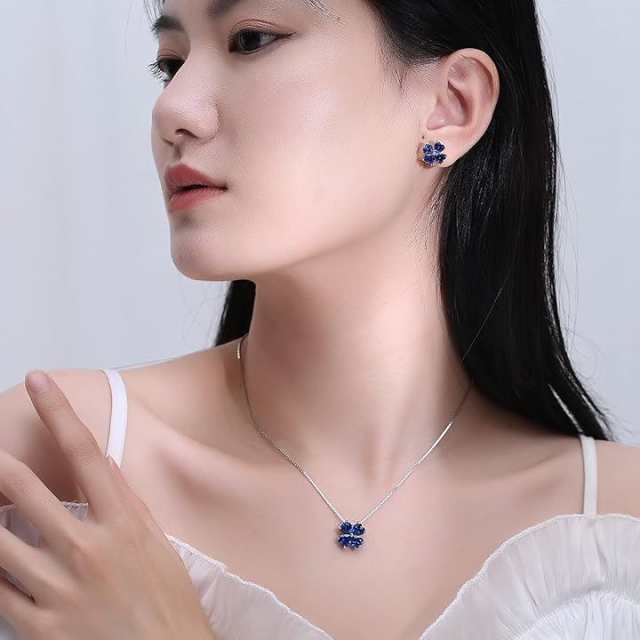 JIANGXIN 誠実希望愛幸運四つ葉のクローバー女性 5.04ct 9月誕生石