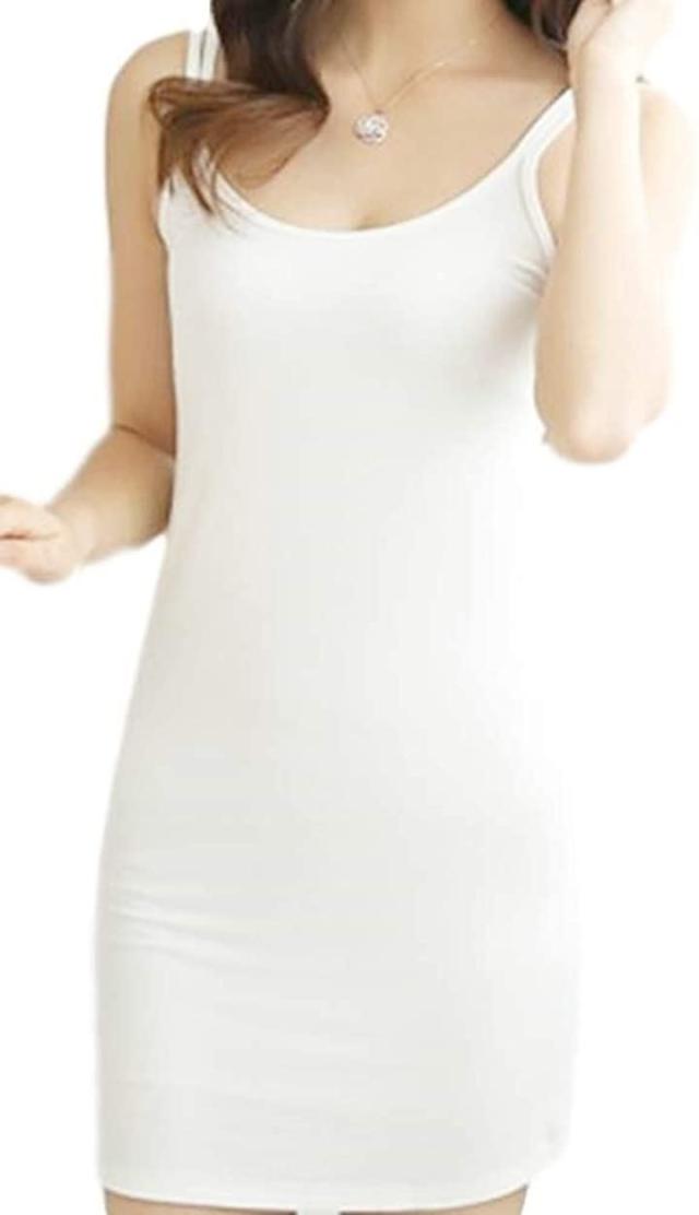 レディース スリップ ひざ上 着丈83 フリーサイズ 下着 インナーワンピース ホワイト Free Size の通販はau Pay マーケット ふくはち