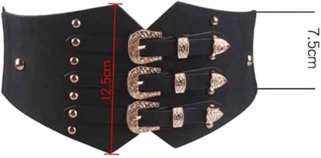 コルセットベルト 3連バックル ゴムベルト 太ベルト 地雷系 量産型 パンク( ブラック, Free Size)の通販はau PAY マーケット スピード発送 クラッスラ(Crassula) au PAY マーケット店 au PAY マーケット-通販サイト ゴスパンク系・地雷系 三連バックルベルト