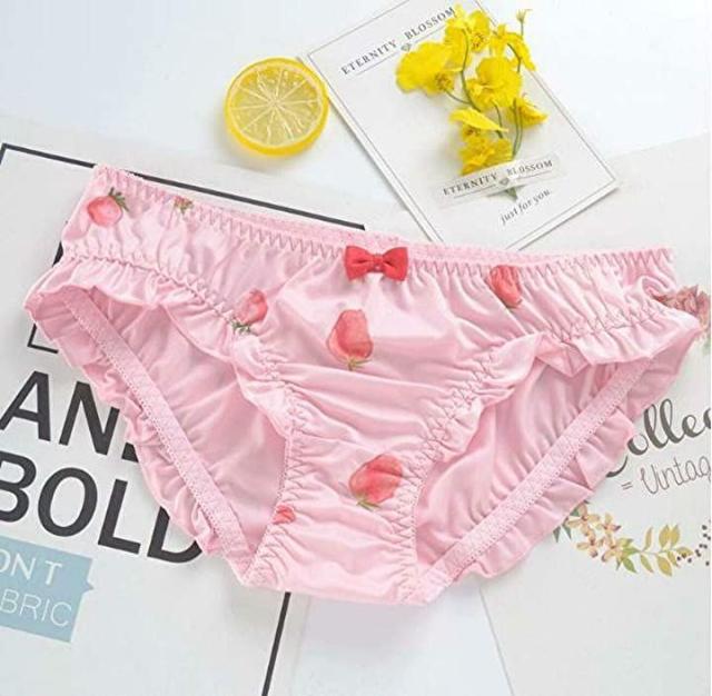 レディース サテン シフォン フリル 苺 プリント いちご パンツ レギュラーショーツ 紐パン いちごa L の通販はau Pay マーケット ホリック