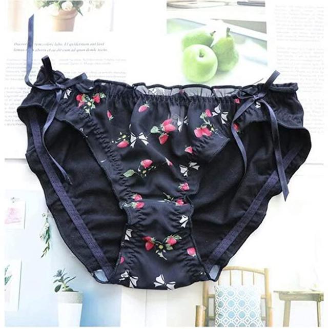 レディース サテン シフォン フリル 苺 プリント いちご パンツ レギュラーショーツ 紐パン いちごc L の通販はau Pay マーケット ホリック