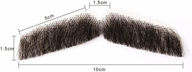 付け髭 ひげ 口髭 人毛 ウィッグ 髪製髭 手作り本物 コスプレ用ダンス用髭 1枚の通販はau Pay マーケット ふくはち