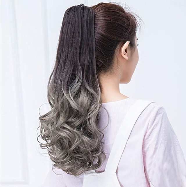 新品　ポニーテール　エクステ　ヘアピン付きリボンタイプ