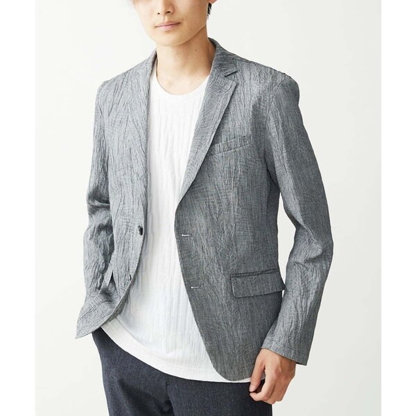 MKオム（MK homme）/【MonoMax 5月号掲載】リネンタッチ楊柳 テーラードジャケット /セットアップ対応