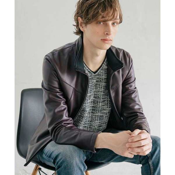 MKオム（MK homme）/LAMB LEATHER スタンドカラーブルゾンの通販は