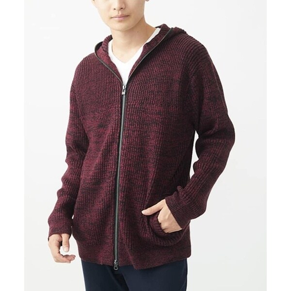 MKオム（MK homme）/【洗える】ニットフードカーディガン / バルキーアクリル畔の通販は 6,391円