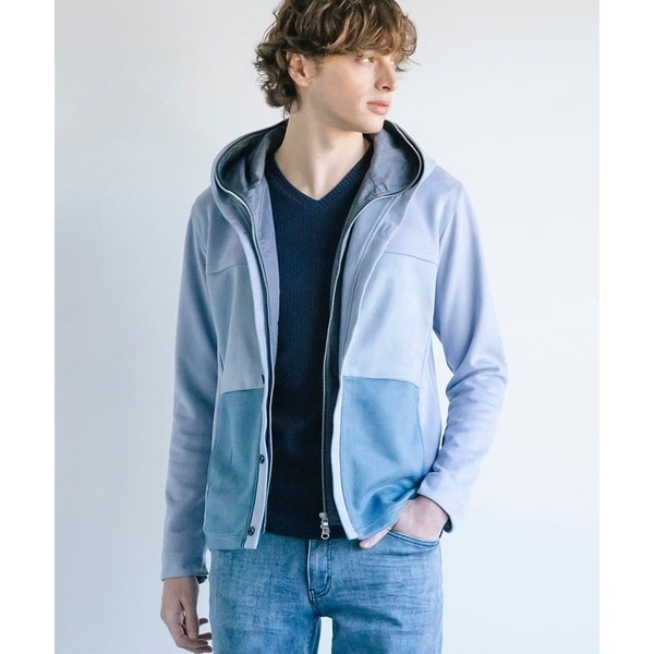 MKオム（MK homme）/【洗える】スエードジャージ / フェイクレイヤードパーカー