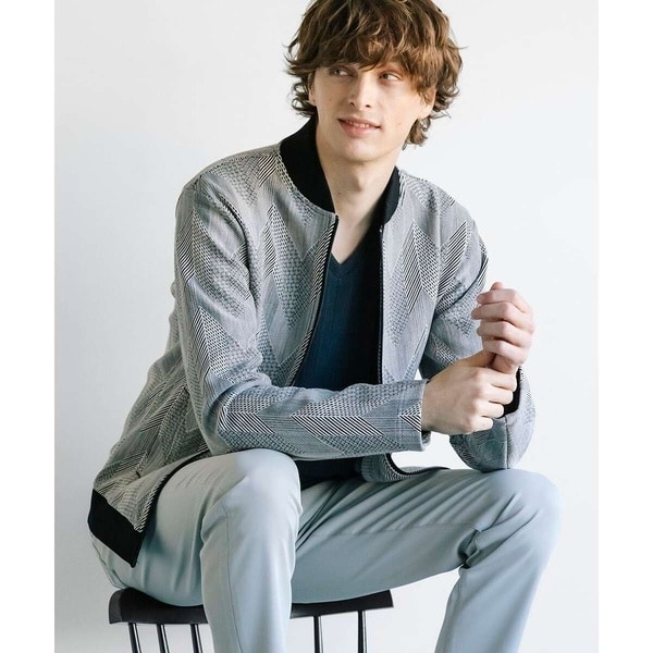 MKオム（MK homme）/【洗える】ダイヤジオメトリック柄ブルゾン