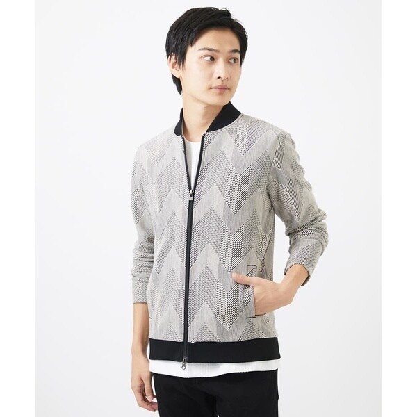 MKオム（MK homme）/【洗える】ダイヤジオメトリック柄ブルゾン MKオム（MK homme）/【洗える】ダイヤジオメトリック柄ブルゾンの通販