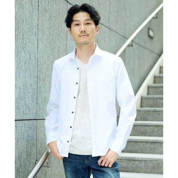 MKオム（MK homme）/【ON OFF対応】ホワイトドビーシャツ