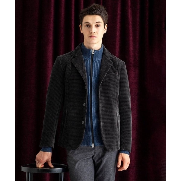 MKオム（MK homme）/【大人の艶感/４サイズ展開/ストレッチ】ワッフルモールコンバーチブルジャケット