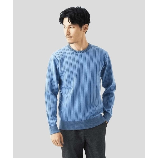 MKオム（MK homme）/【クルーネック/洗濯機で洗える】ランダムタックストライプクルーネックニット