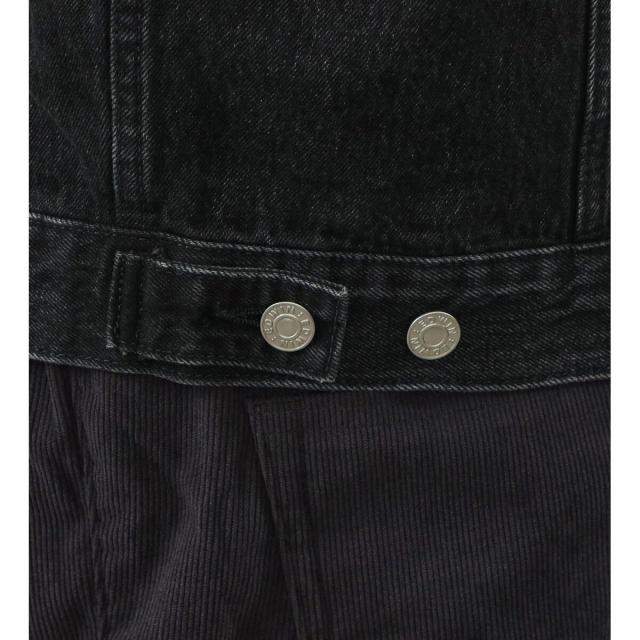 BELVET 黒 デニムジャケット Gジャン BELVET ブラック デニムジャケット Gジャン短丈