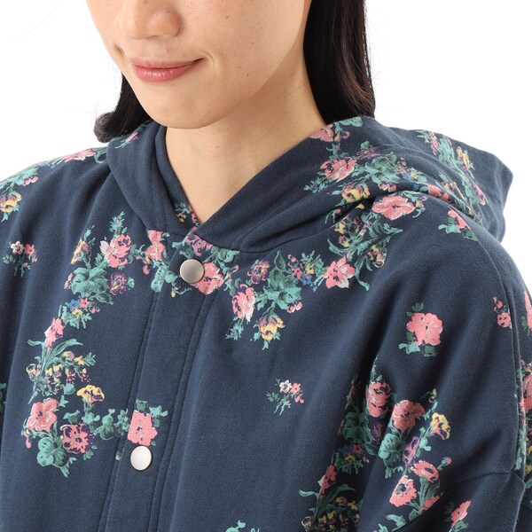 スーパーハッカ（SUPER HAKKA）/リングフラワープリントフーディカーディガン スーパーハッカ（SUPER HAKKA）/リングフラワープリントフーディ