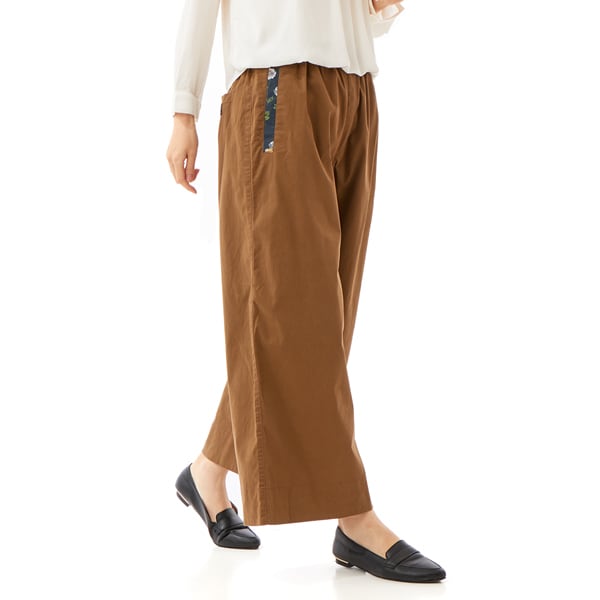 スーパーハッカ（SUPER HAKKA）/コットンピーチストレッチ×ボタニカルアートプリントストレートパンツの通販は