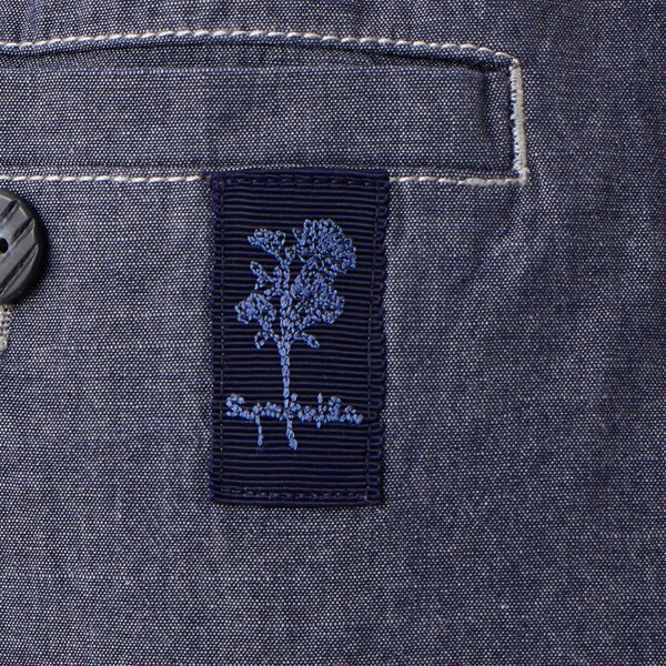 スーパーハッカ（SUPER HAKKA）/コットンダンガリー ワンポイントタブ