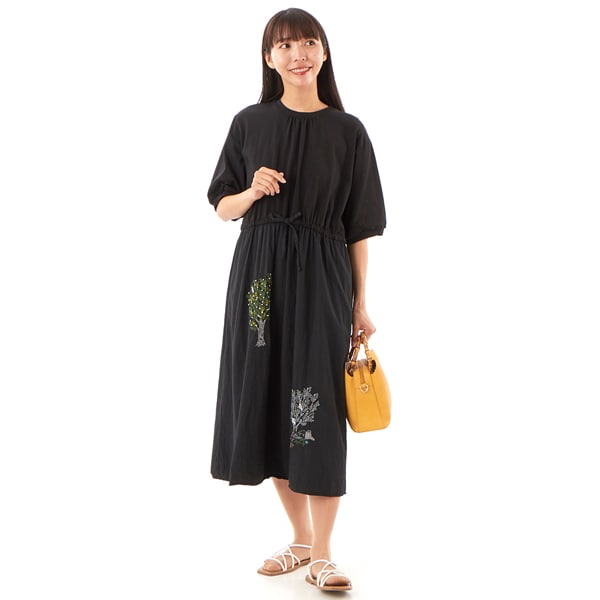 スーパーハッカ　ワンピース 楽天市場】40/20裏毛トーカティブフラワープリントワンピース