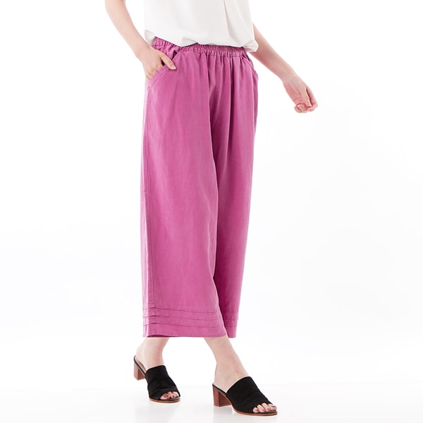 スーパーハッカ（SUPER HAKKA）/セルロース麻製品染めタックストレートイージーパンツ