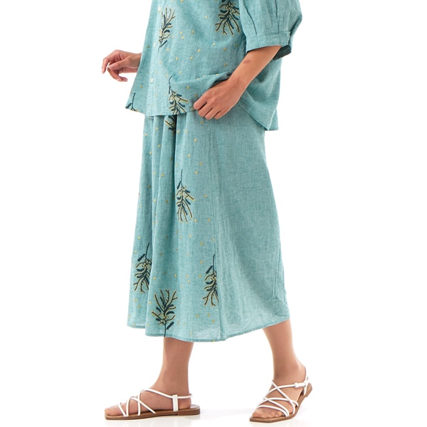 スーパーハッカ（SUPER HAKKA）/先染めシャンブレー ミモザ&ドット刺繍