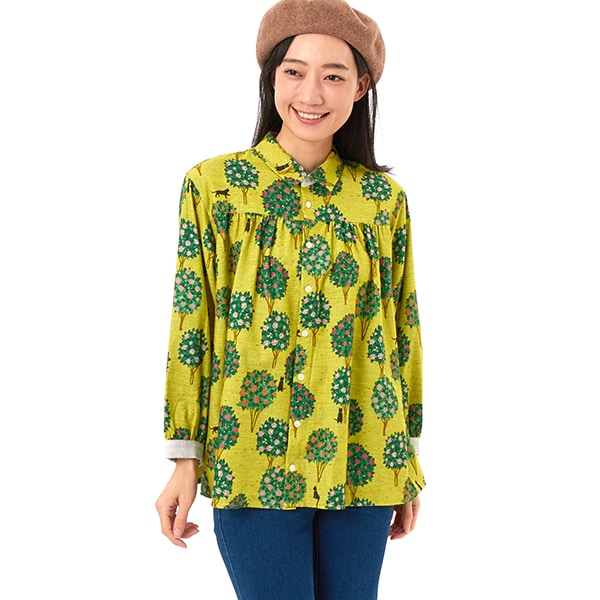 スーパーハッカ（SUPER HAKKA）/SUPER HAKKA×マツモトヨーコ 「冬から春へ」「春の野にて」プリントブラウス 15,048円