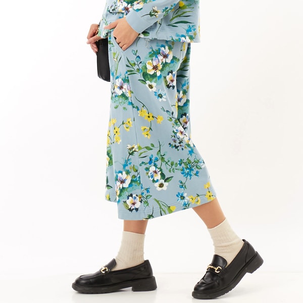 【NEW】スーパーハッカ（SUPER HAKKA）/フロラフロートプリント裏毛ガウチョパンツ