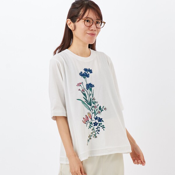 スーパーハッカ（SUPER HAKKA）/フローリーハグ刺繍Ｔシャツ