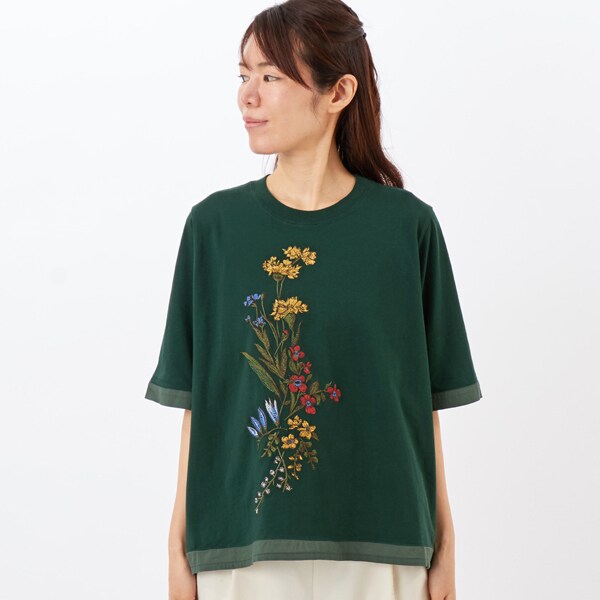 スーパーハッカ（SUPER HAKKA）/フローリーハグ刺繍Ｔシャツ_3