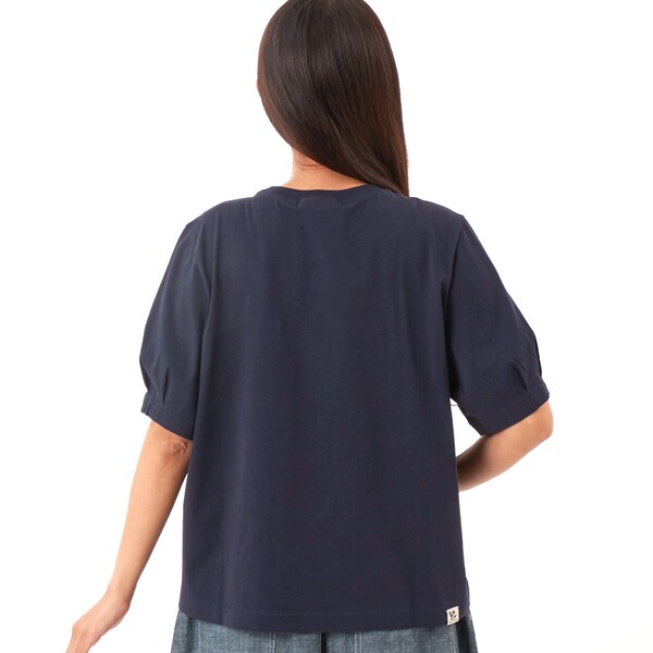 スーパーハッカ（SUPER HAKKA）/30/−天竺シルキー加工ガーベラプランツオンケミ刺繍Ｔシャツ_4