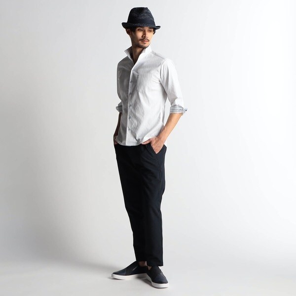 ニコルクラブフォーメン（NICOLE CLUB FOR MEN）/イタリアンカラー７分袖シャツ_4