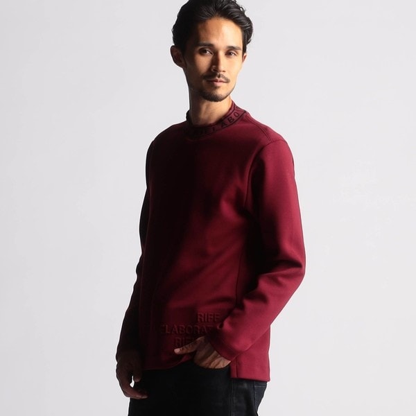 ニコルクラブフォーメン（NICOLE CLUB FOR MEN）/【RIELABO】衿ジャカードリブ クルーネックプルオーバー