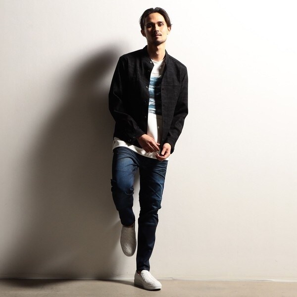 ニコルクラブフォーメン（NICOLE CLUB FOR MEN）/【RIELABO】カモフラデザインショートスタンドシャツ