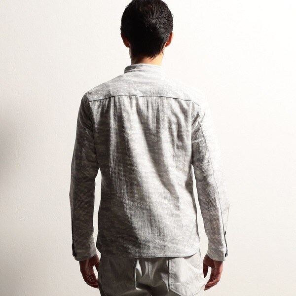 ニコルクラブフォーメン（NICOLE CLUB FOR MEN）/【RIELABO】カモフラデザインショートスタンドシャツ